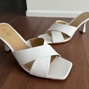 Michael Kors Clara mule sandal, white